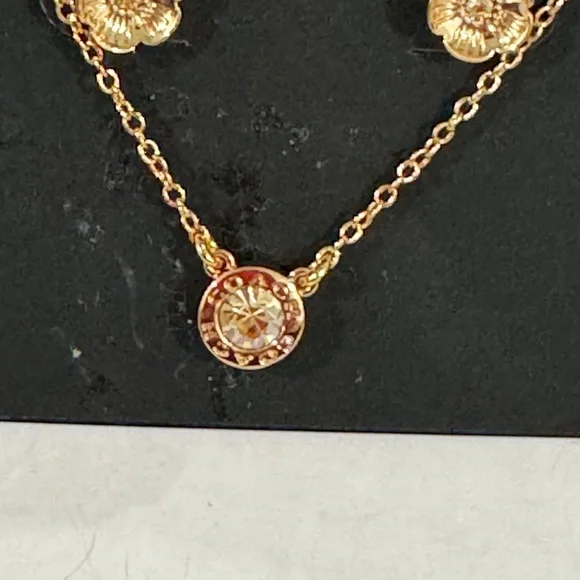 Coach Rose Gold Jewelry Set – Necklace & Earrings. BRAND NEW - Picture 3 of 5